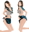 Sexy sailor costume (blouse, miniskirt, cuffs, G-string)
