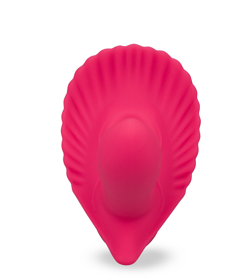 Remote control vibrating shell wearable dildo